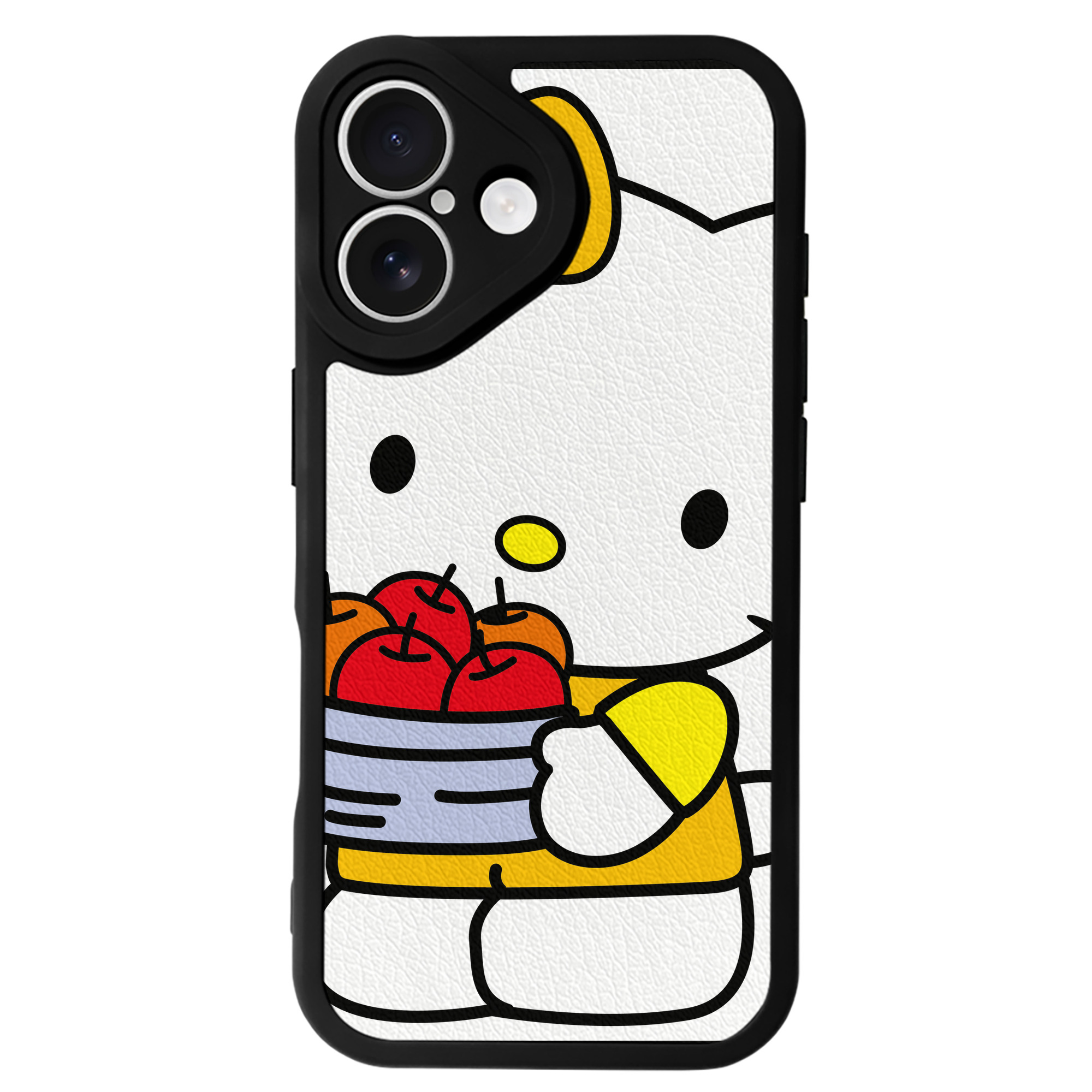 （画像用） Hello Kitty ハローキティ 【iPhone 16シリーズ対応】シリコンスマホケース（レザー調） 材質：シリコン